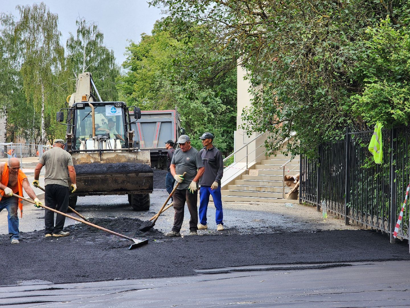 Дубна, Ремонт тротуара, Укладка асфальта, Дороги,