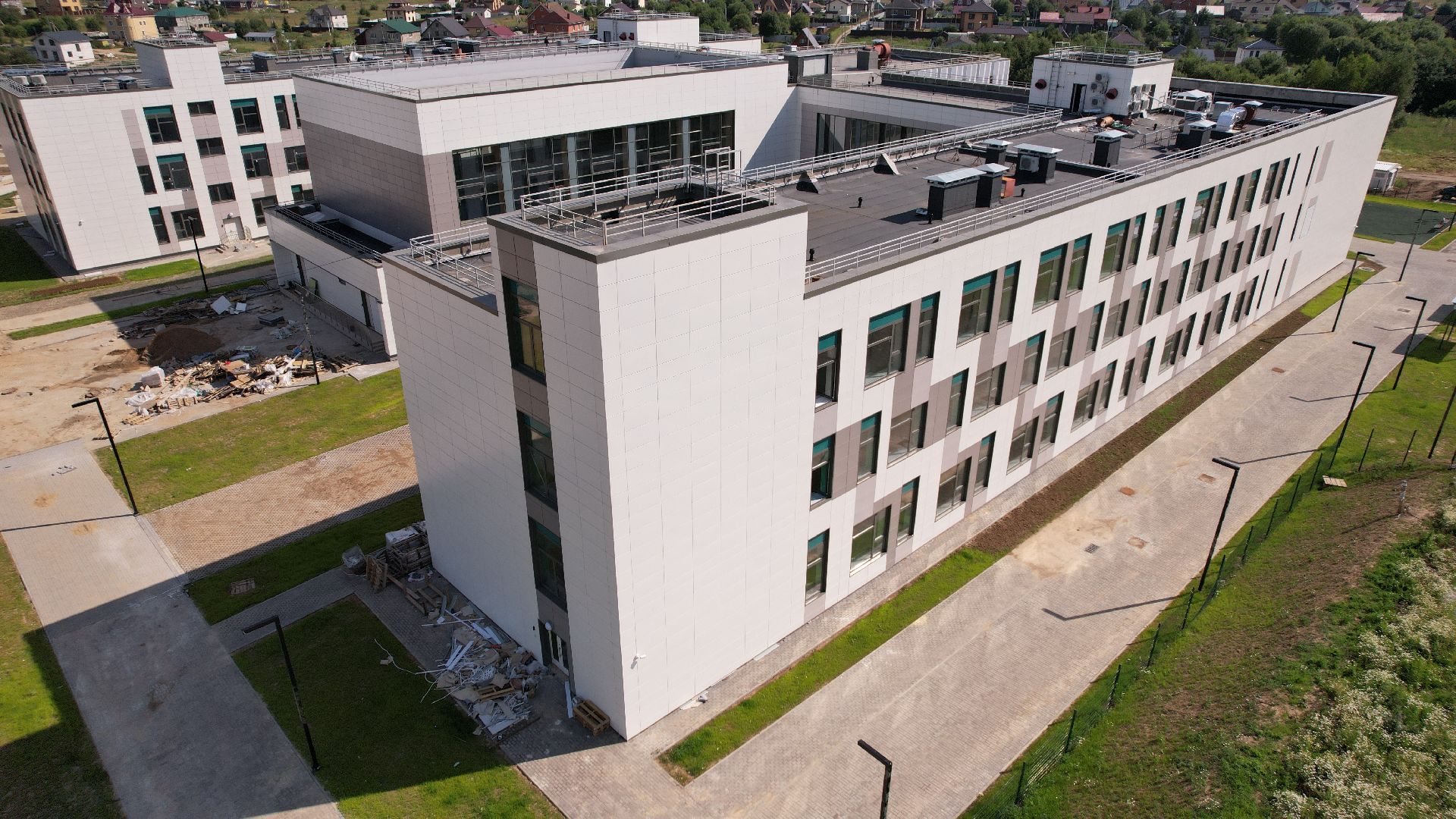 видео с коптера, школа, сергиев посад,