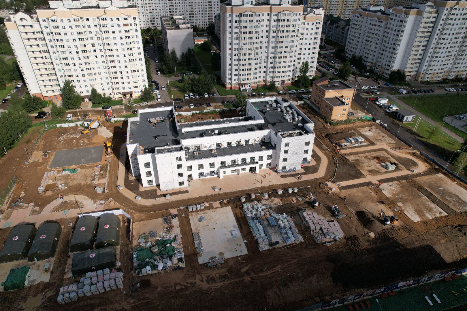 видео с коптера, садик, солнечногорск,