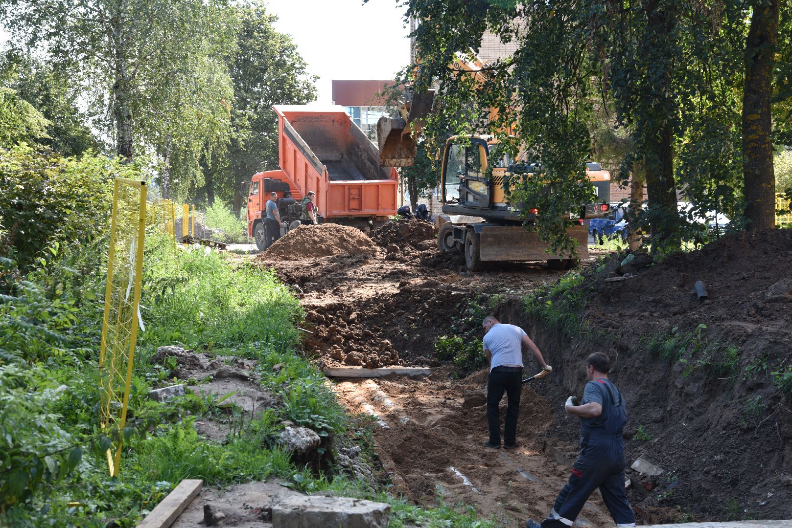 лотошино, благоустройство, замена теплосетей, замена теплотрассы, жкх, жкх и благоустройство, подготовка к зимнему сезону,