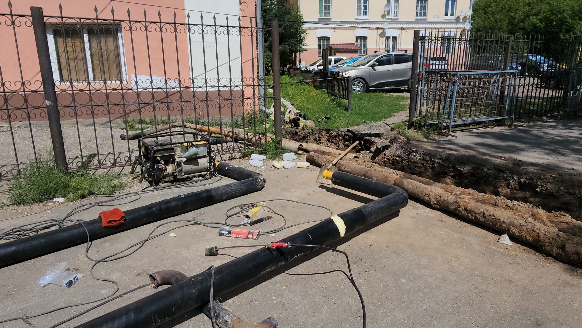 серпухов, улица нагорная, Газпром теплоэнерго МО, гидравлические испытания, прорыв трубы,подготовка к зиме,