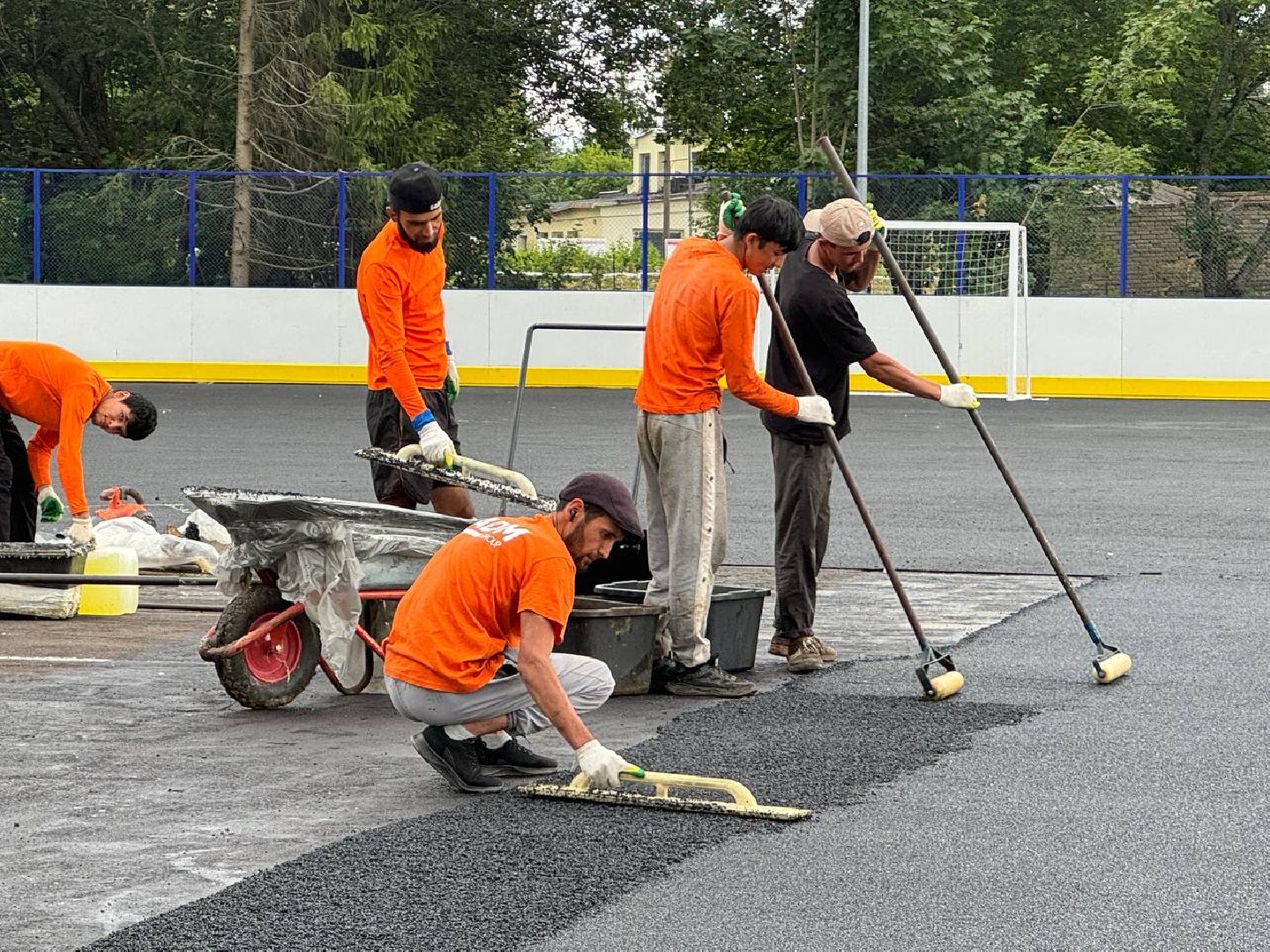 резиновое покрытие, жители, городской округ восход, универсальная площадка, дети, безопасность,
