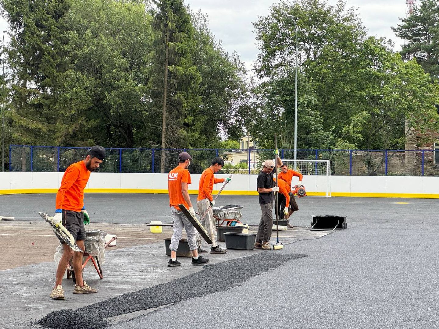 резиновое покрытие, жители, городской округ восход, универсальная площадка, дети, безопасность,