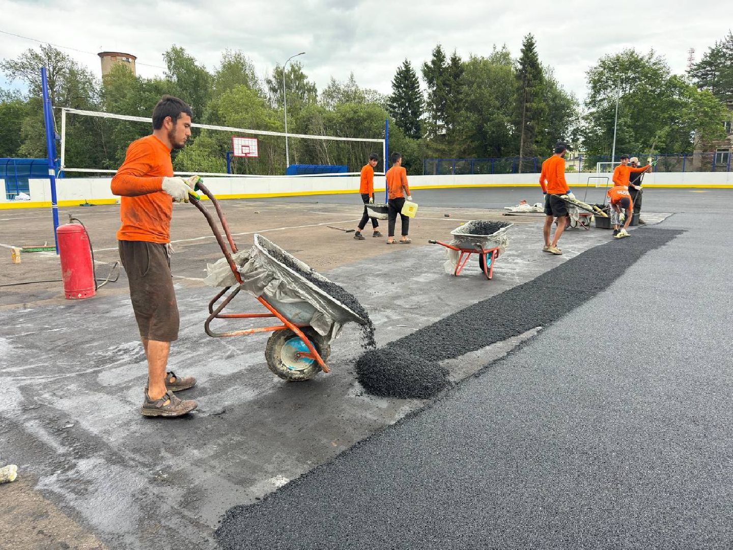 резиновое покрытие, жители, городской округ восход, универсальная площадка, дети, безопасность,
