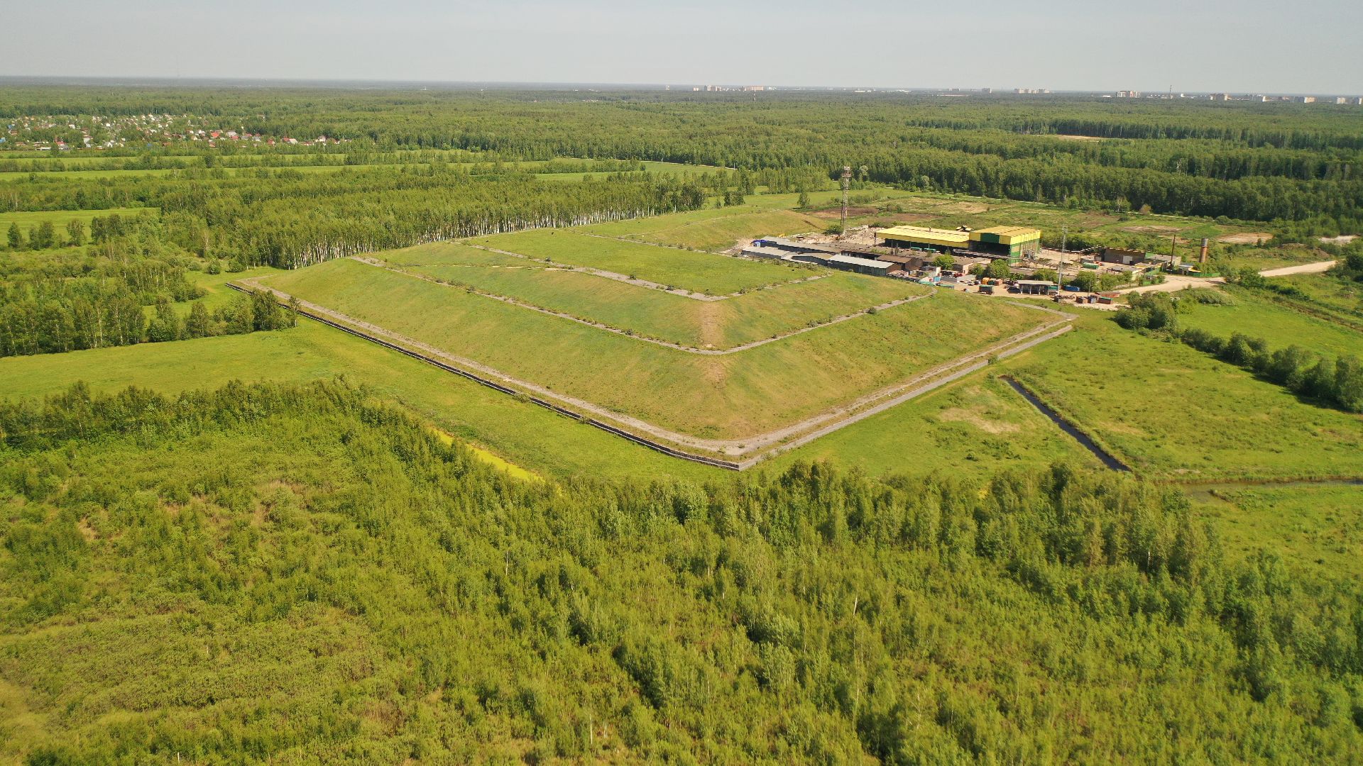 видео с коптера, полигон, экология, электросталь,