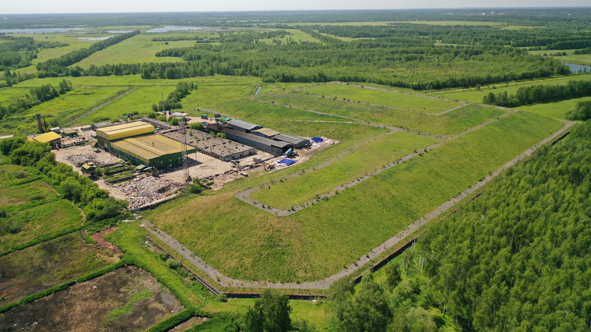 видео с коптера, полигон, экология, электросталь,