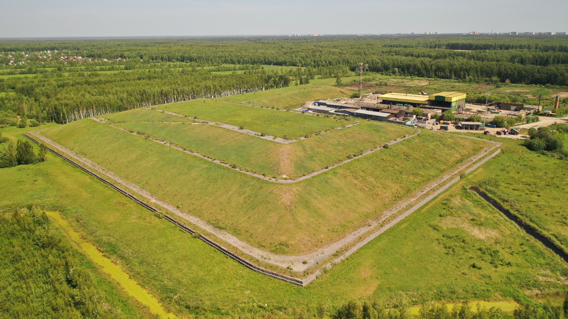 видео с коптера, полигон, экология, электросталь,