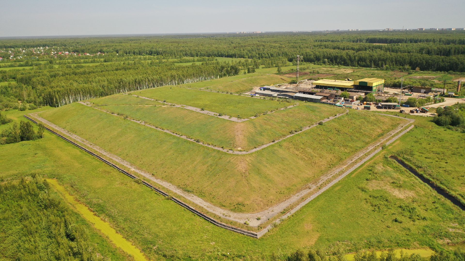 видео с коптера, полигон, экология, электросталь,