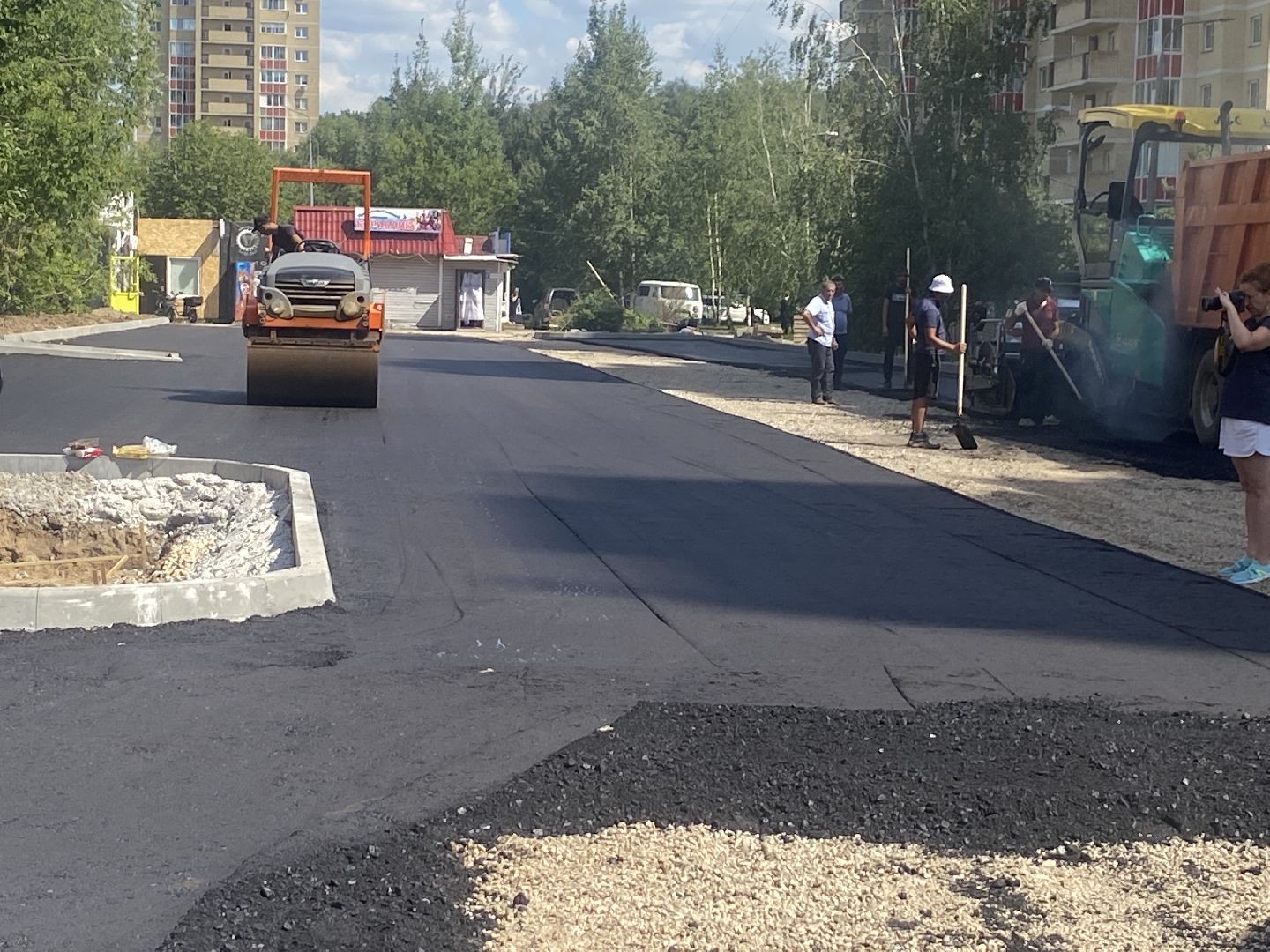 власиха благоустройство территории, Власиха мкр Школьный, Школьный новая парковка, Школьный Власиха благоустройство, новая парковка власиха,