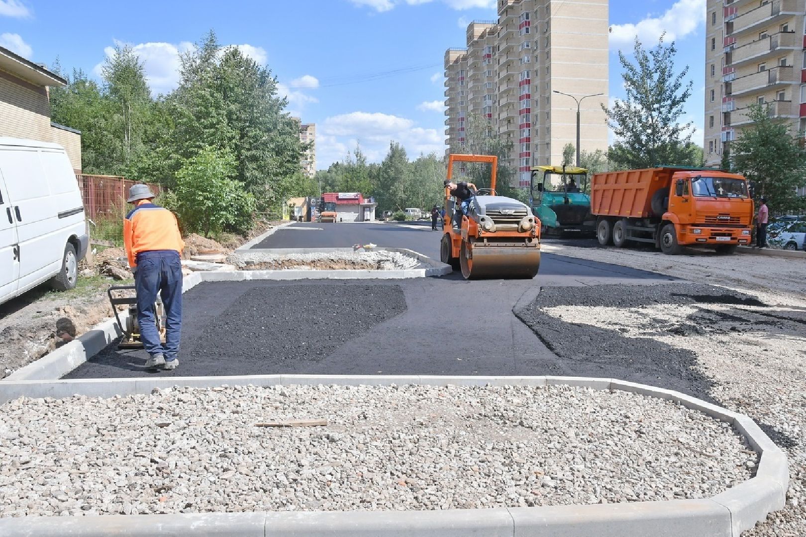 власиха благоустройство территории, Власиха мкр Школьный, Школьный новая парковка, Школьный Власиха благоустройство, новая парковка власиха,