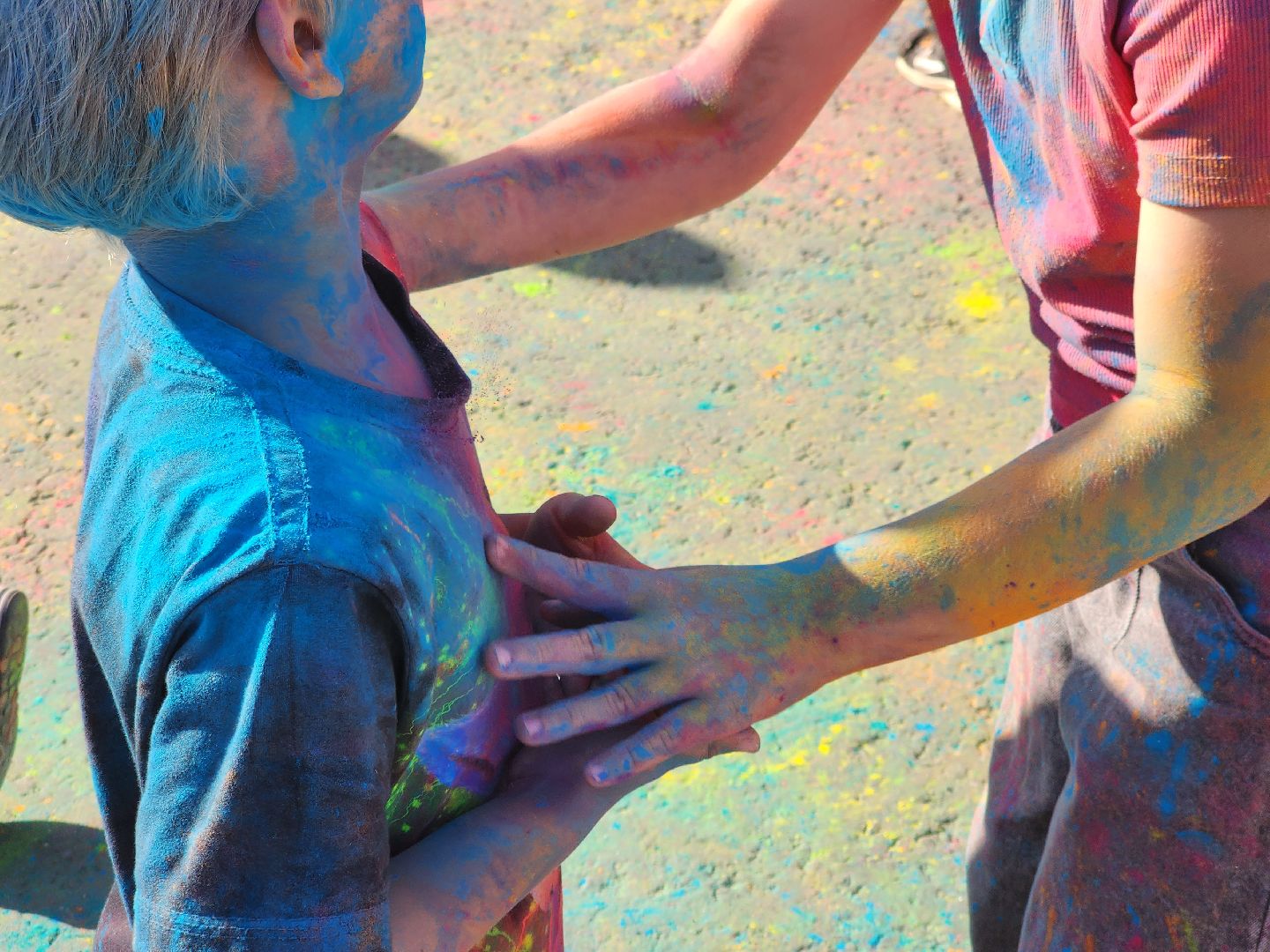 долгопрудный, центральный парк, пенное шоу, краски холи, дети,