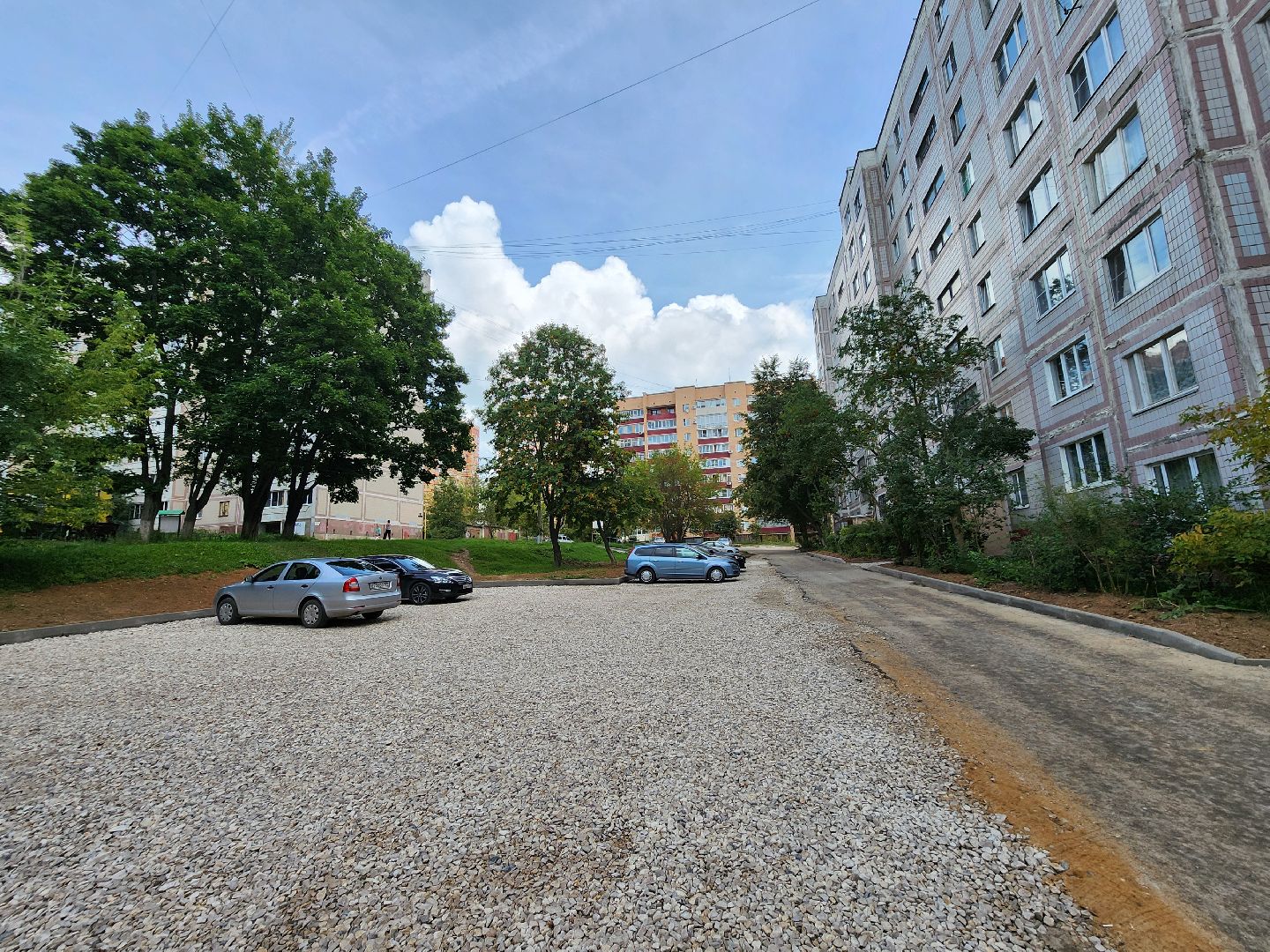 Чехов, улица Дружбы, комплексное благоустройство, двор, дворовая территория, парковки, проезды, тротуары, пешеходная дорожка, формирование комфортной городской среды,