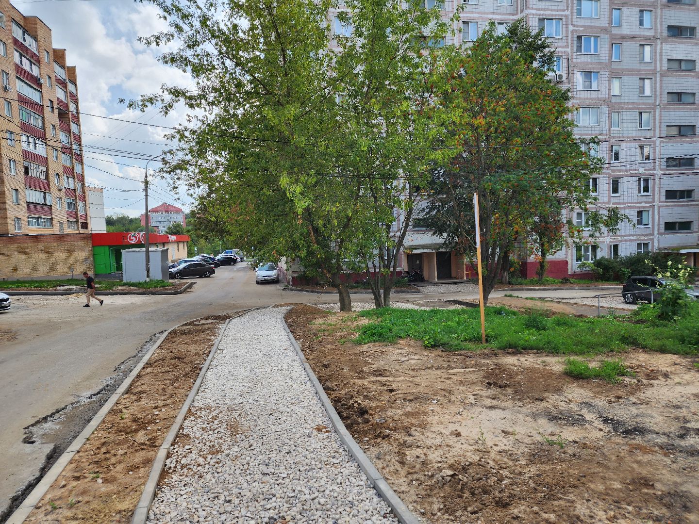 Чехов, улица Дружбы, комплексное благоустройство, двор, дворовая территория, парковки, проезды, тротуары, пешеходная дорожка, формирование комфортной городской среды,