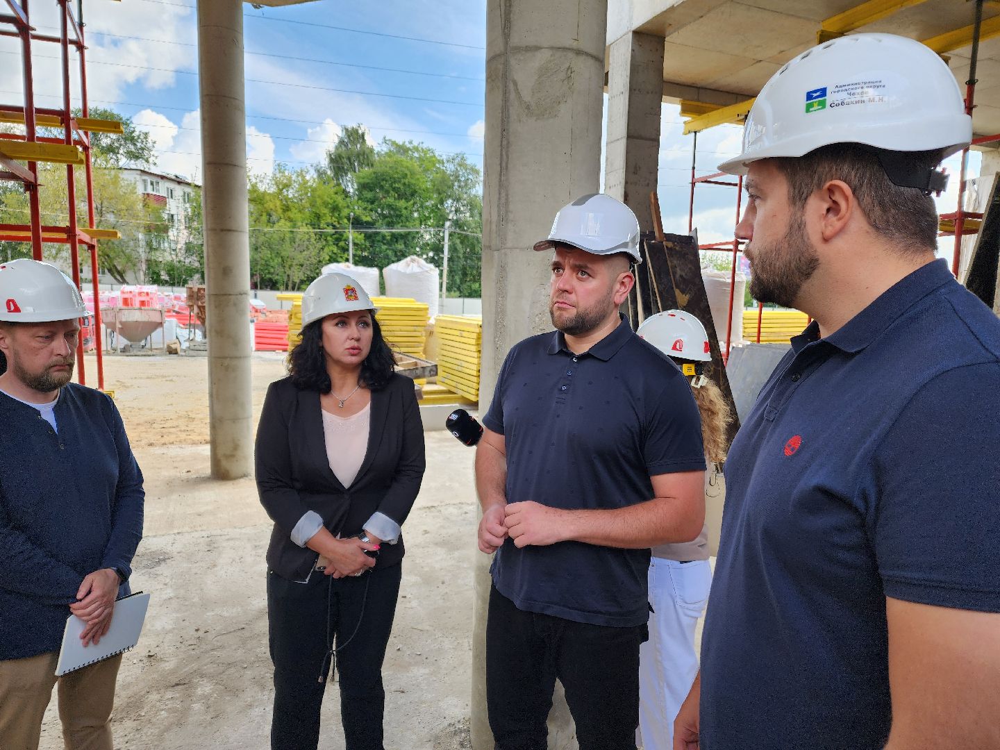 Чехов, улица Мира, детская поликлиника, строительство, проверка, контроль, глава администрации городского округа, Михаил Собакин,