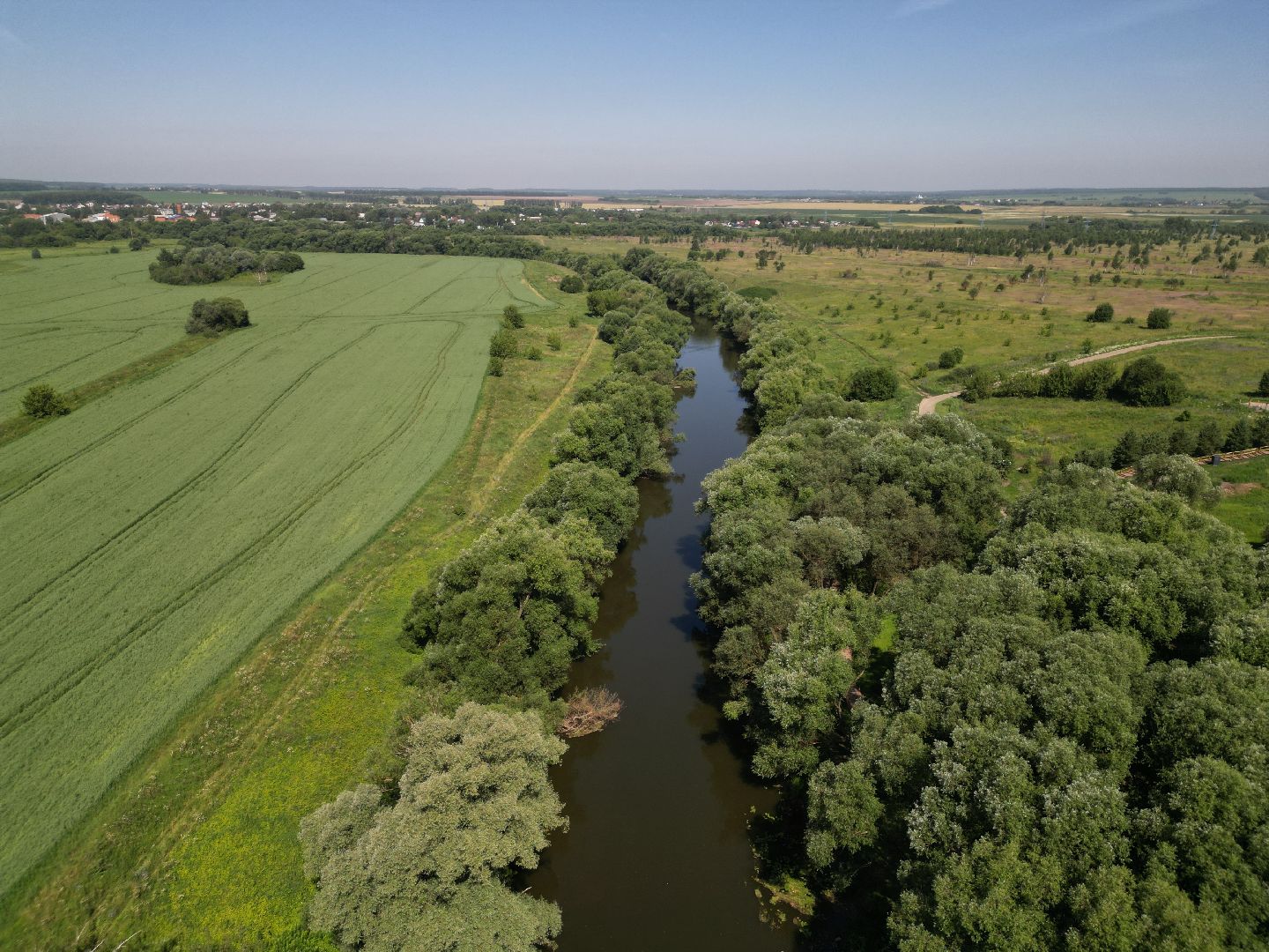 видео с коптера, источник, зарайск,