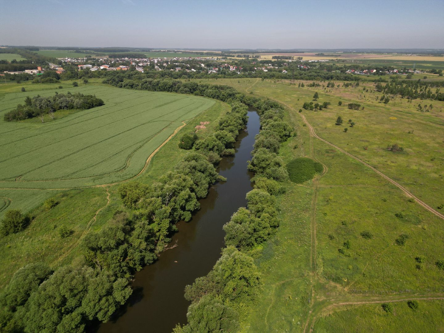 видео с коптера, источник, зарайск,