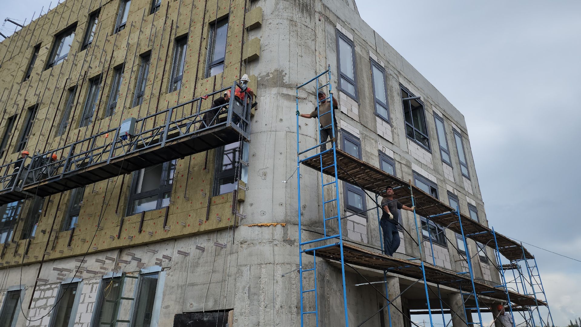 кашира, строительство, новое здание полиции, утепление фасада, благоустройство,