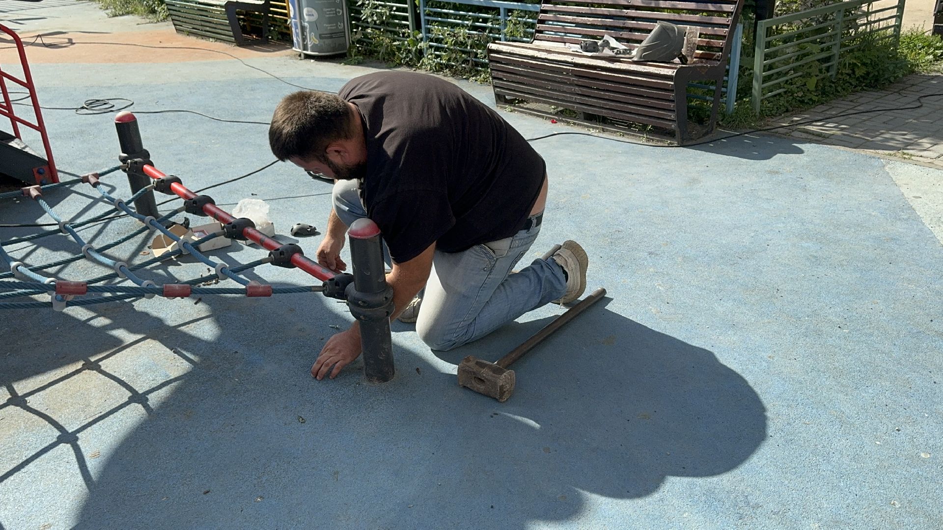 Солнечногорск, Детская площадка, Ремонт, Рабочий, Жители,