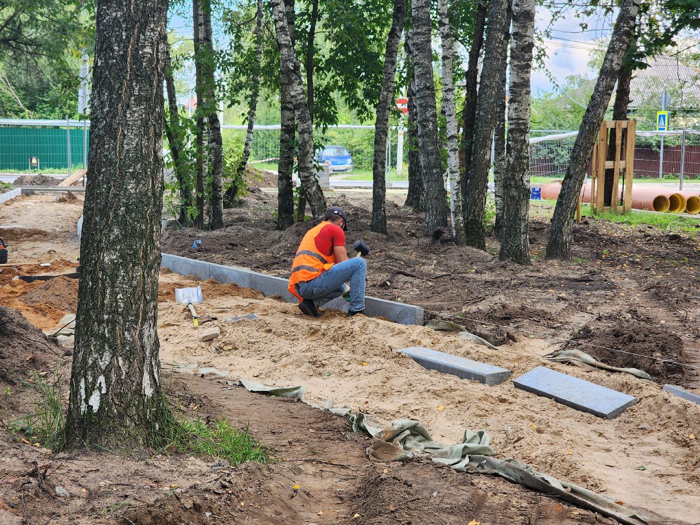 Дубна, Благоустройство, Пешеходная дорожка, Ремонт,
