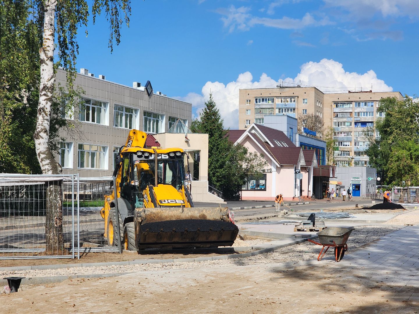 Дубна, Благоустройство, центральная улица, Асфальт, укладка асфальта, Велодорожка,