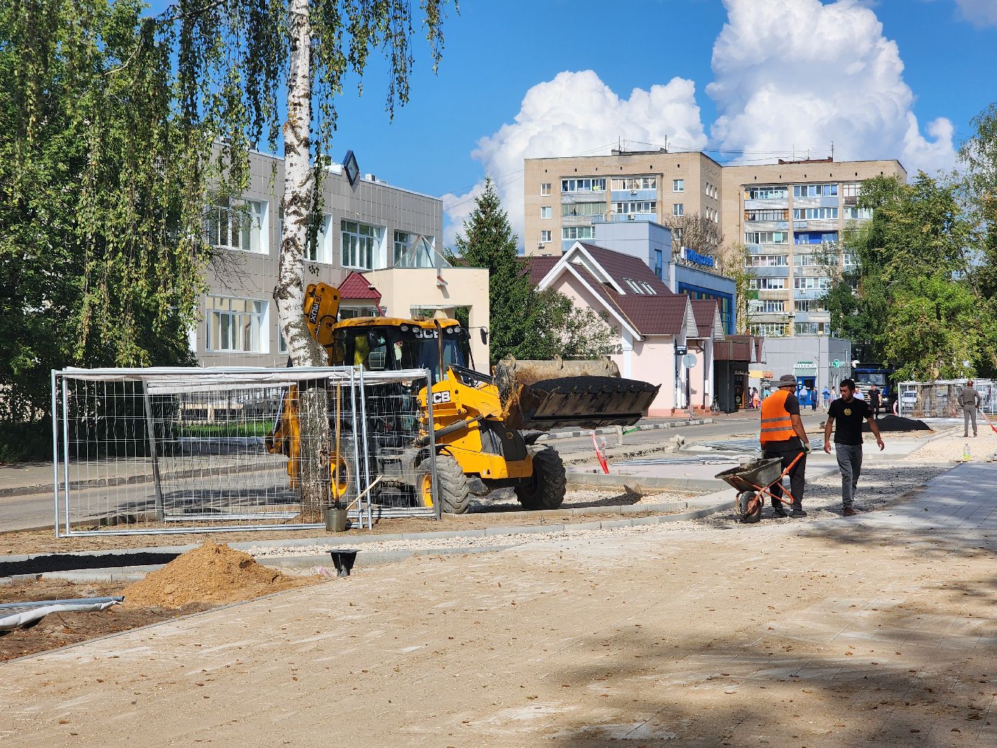 Дубна, Благоустройство, центральная улица, Асфальт, укладка асфальта, Велодорожка,
