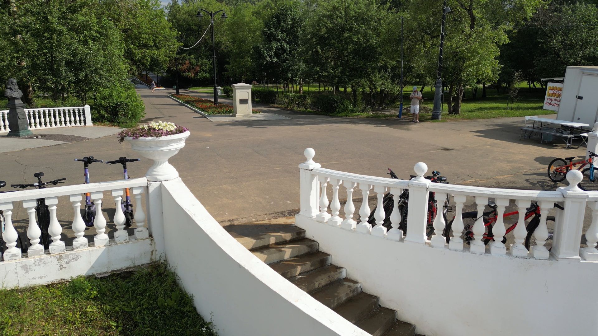 видео с коптера, дубна, благоустройство, набережная,