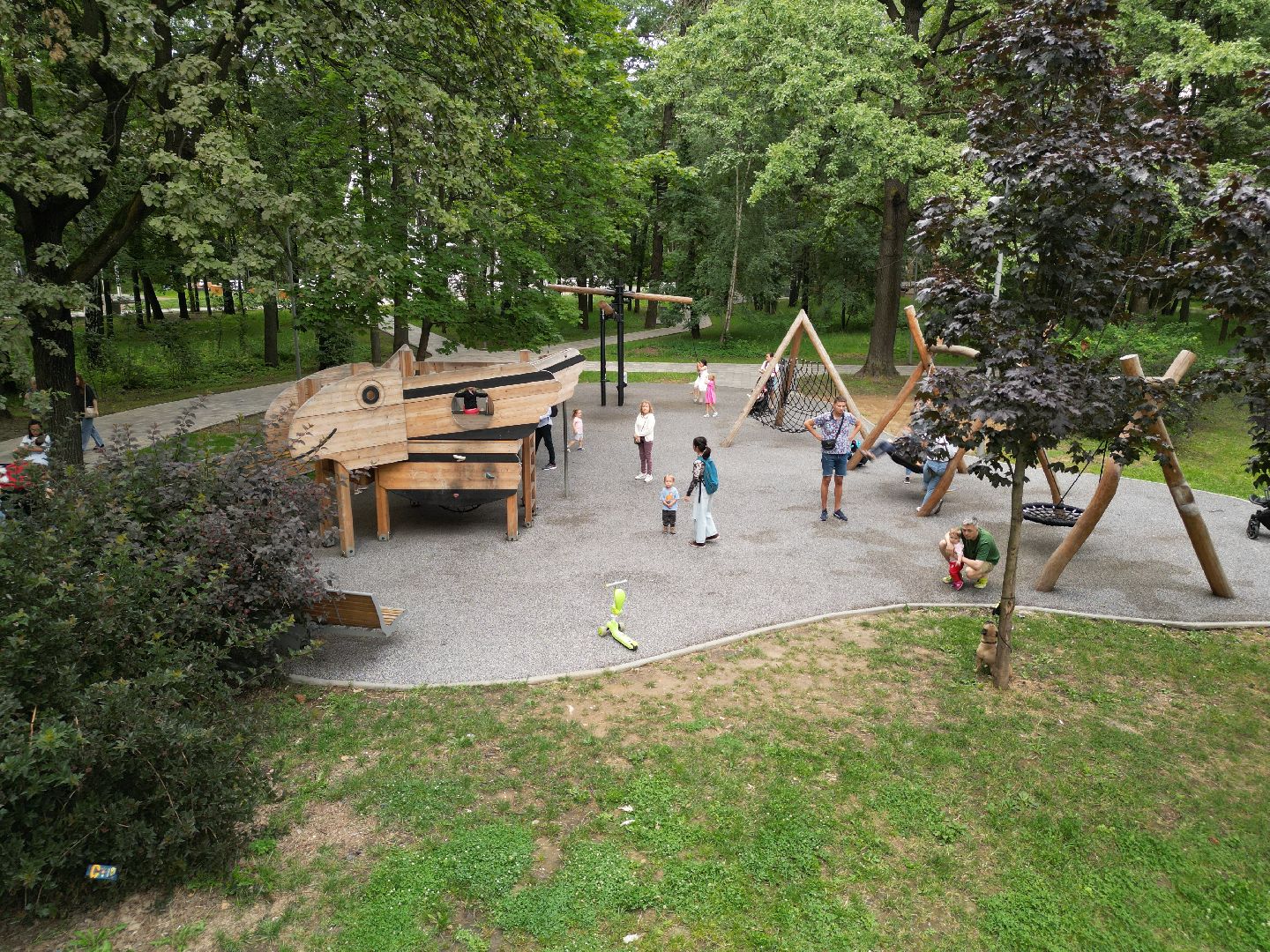 видео с коптера, химки, парк, благоустройство,