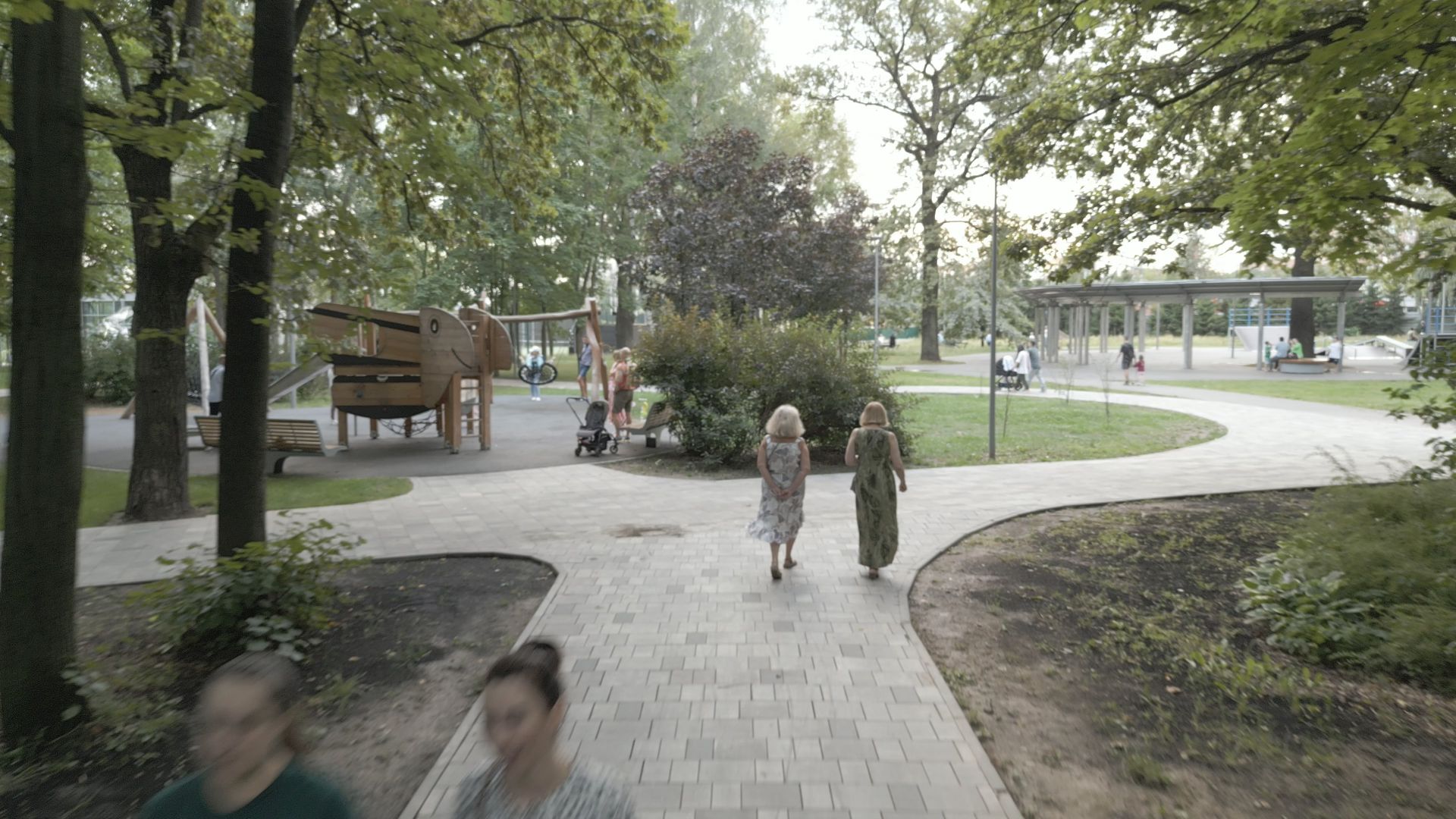 видео с коптера, химки, парк, благоустройство,