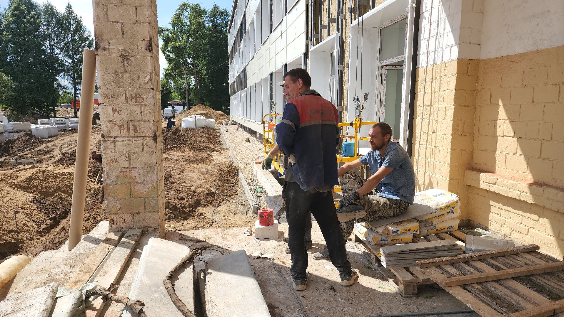 пушкинский, сельская школа, капитальный ремонт, инфраструктура, строительные работы,