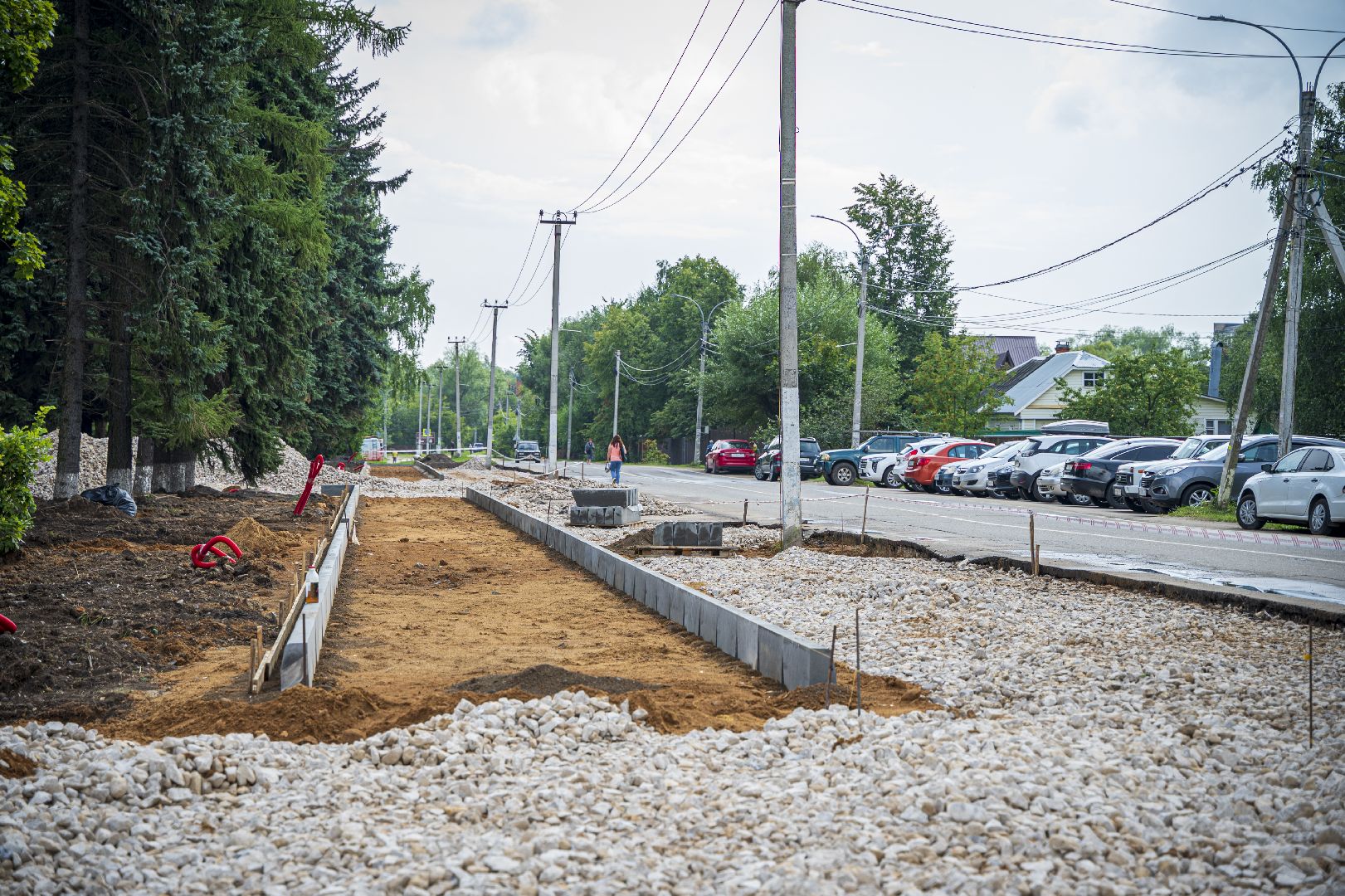 благоустройство сквера, Белые Столбы, Домодедово,