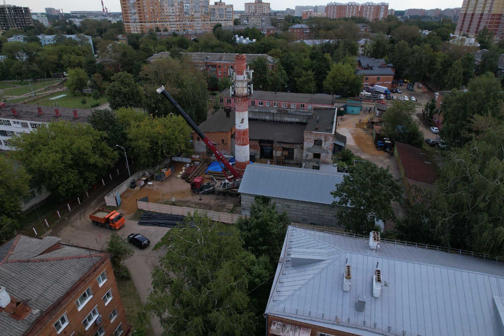 шепчинки, климовск, котельная, модернизация, видео с коптера,