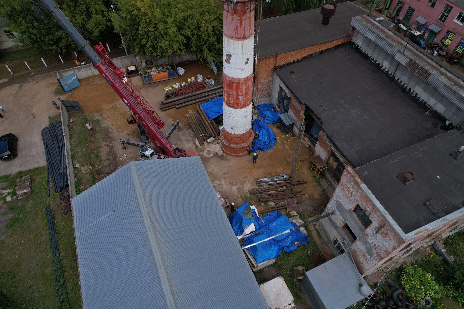 шепчинки, климовск, котельная, модернизация, видео с коптера,