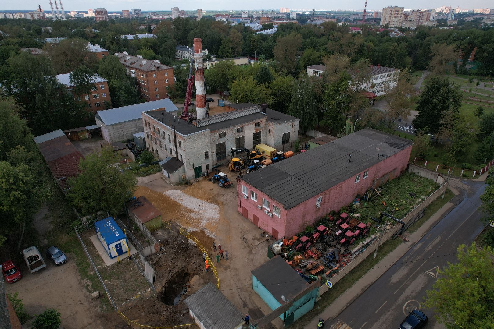 шепчинки, климовск, котельная, модернизация, видео с коптера,