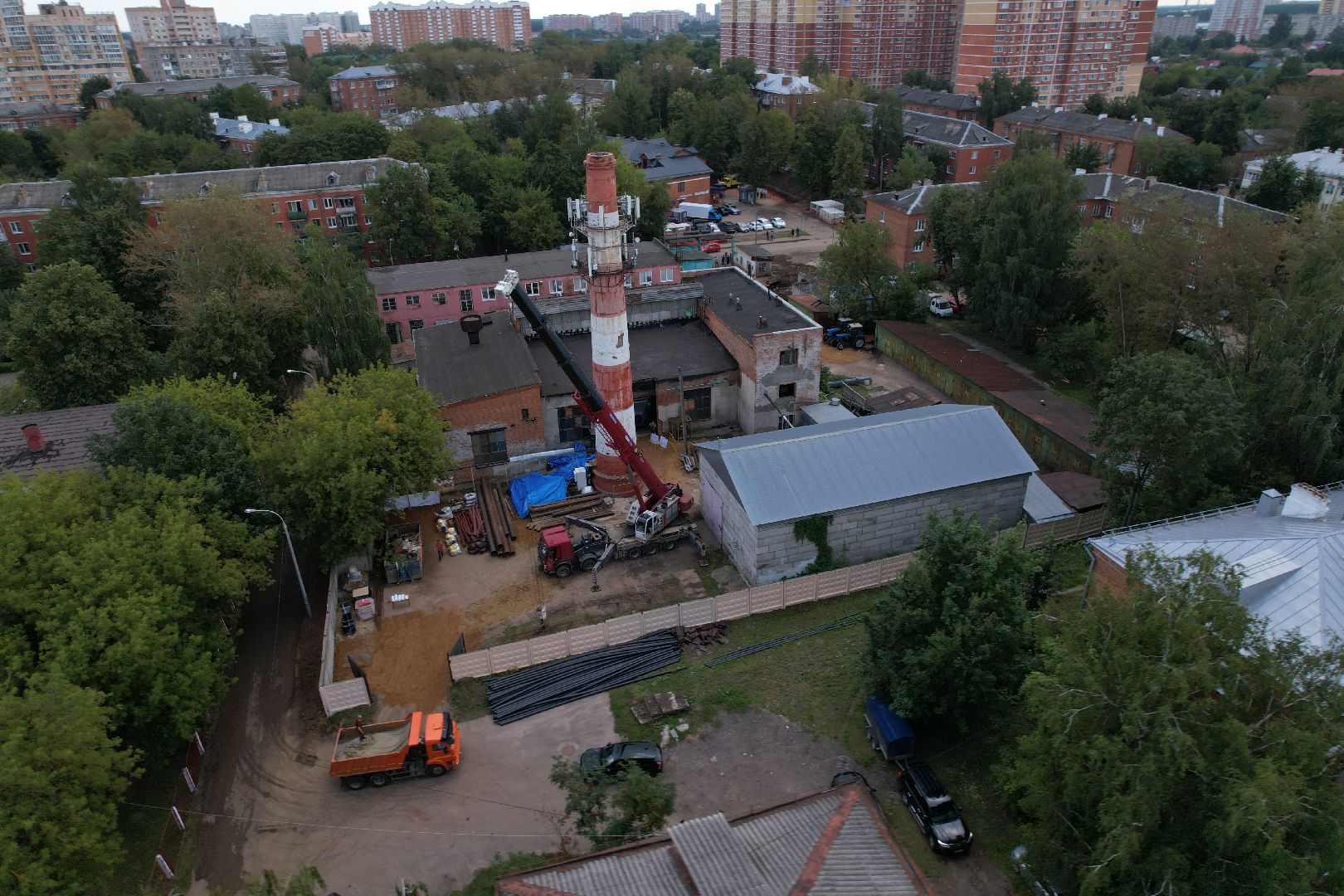 шепчинки, климовск, котельная, модернизация, видео с коптера,