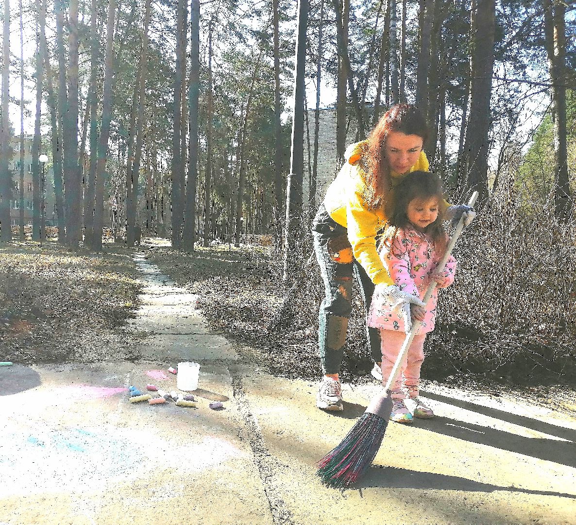 субботник, весна, дети, Протвино, чистота