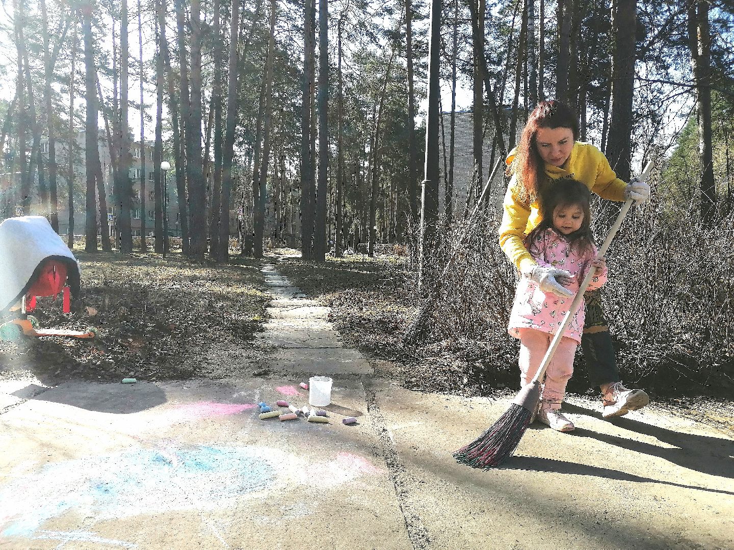 субботник, весна, дети, Протвино, чистота