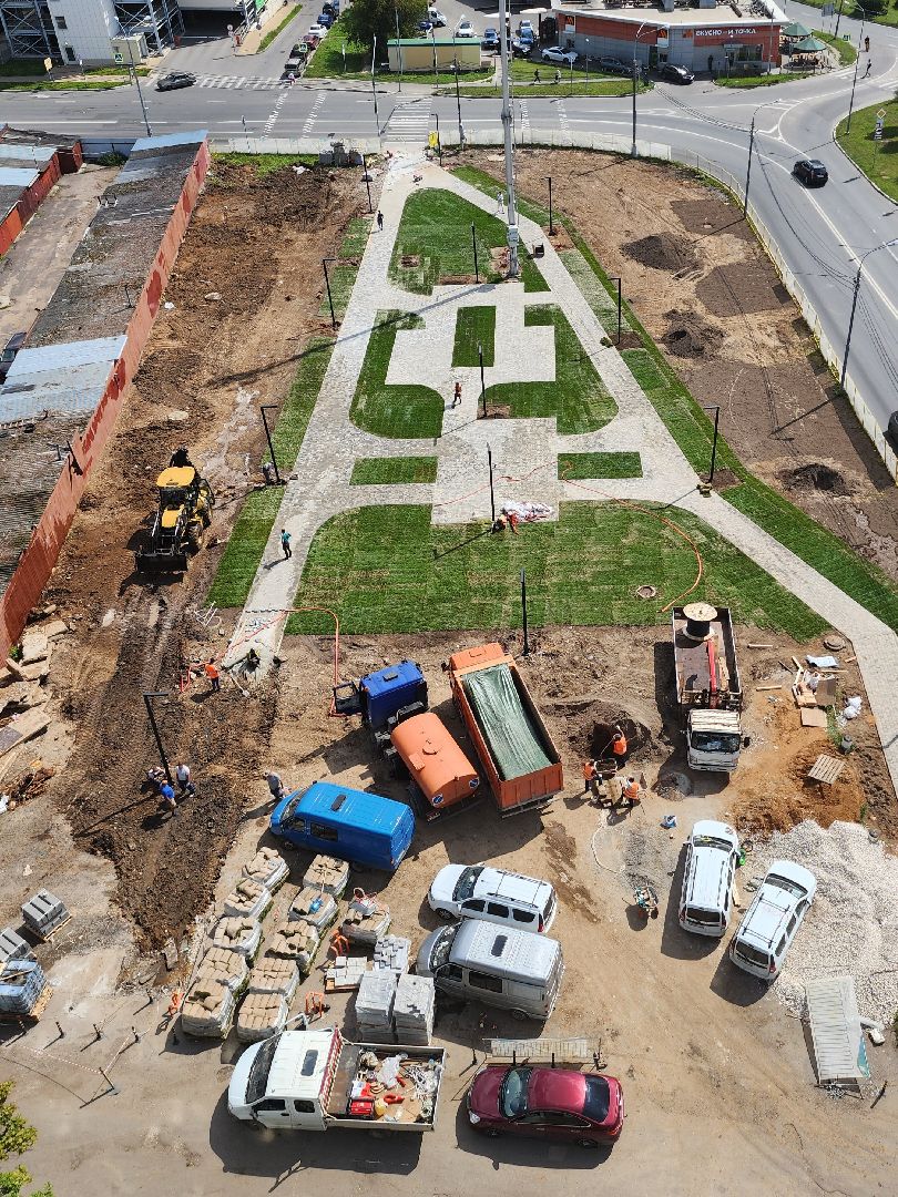 благоустойство, сквер 28 квартал, мытищи,