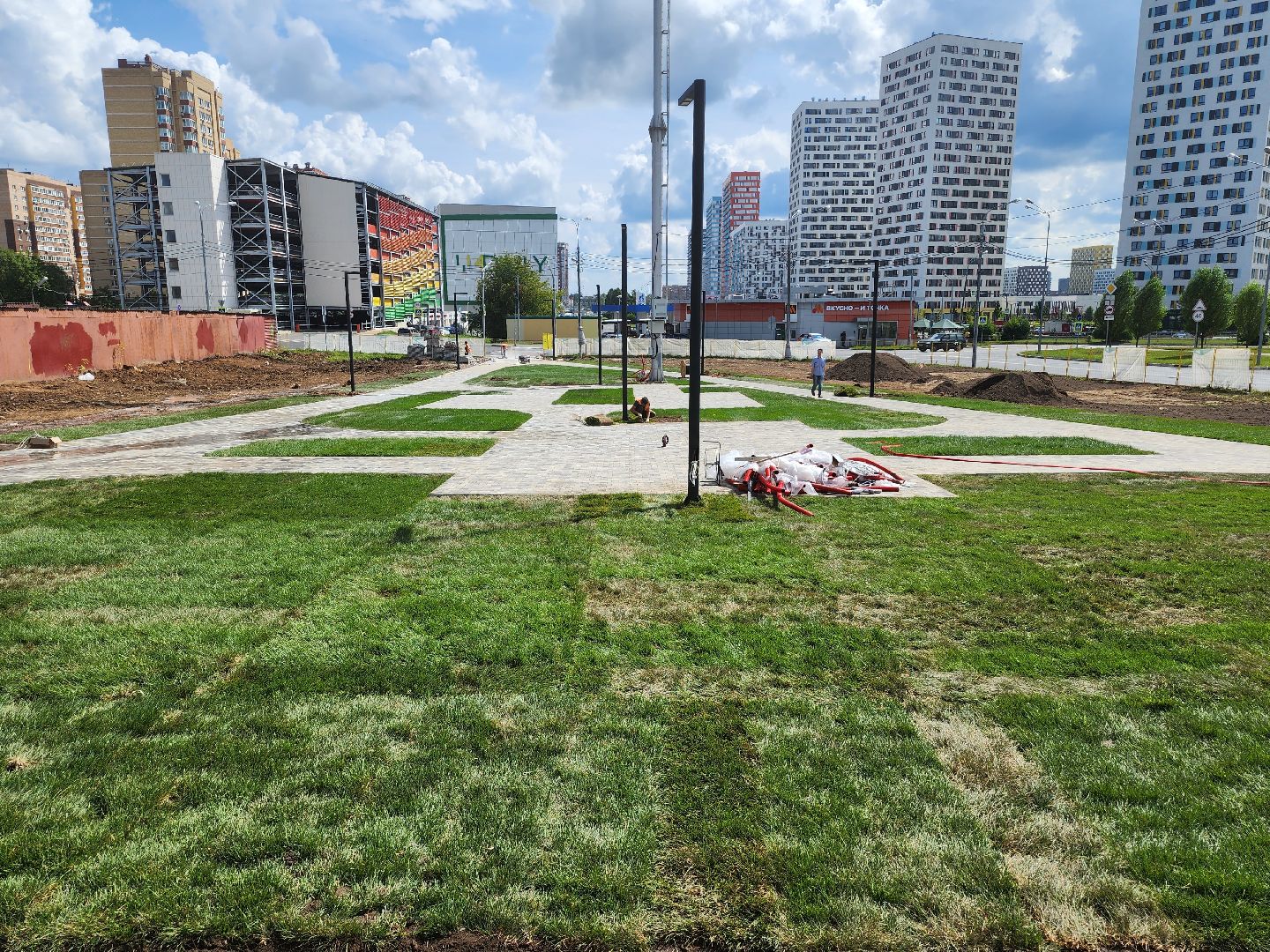 благоустойство, сквер 28 квартал, мытищи,