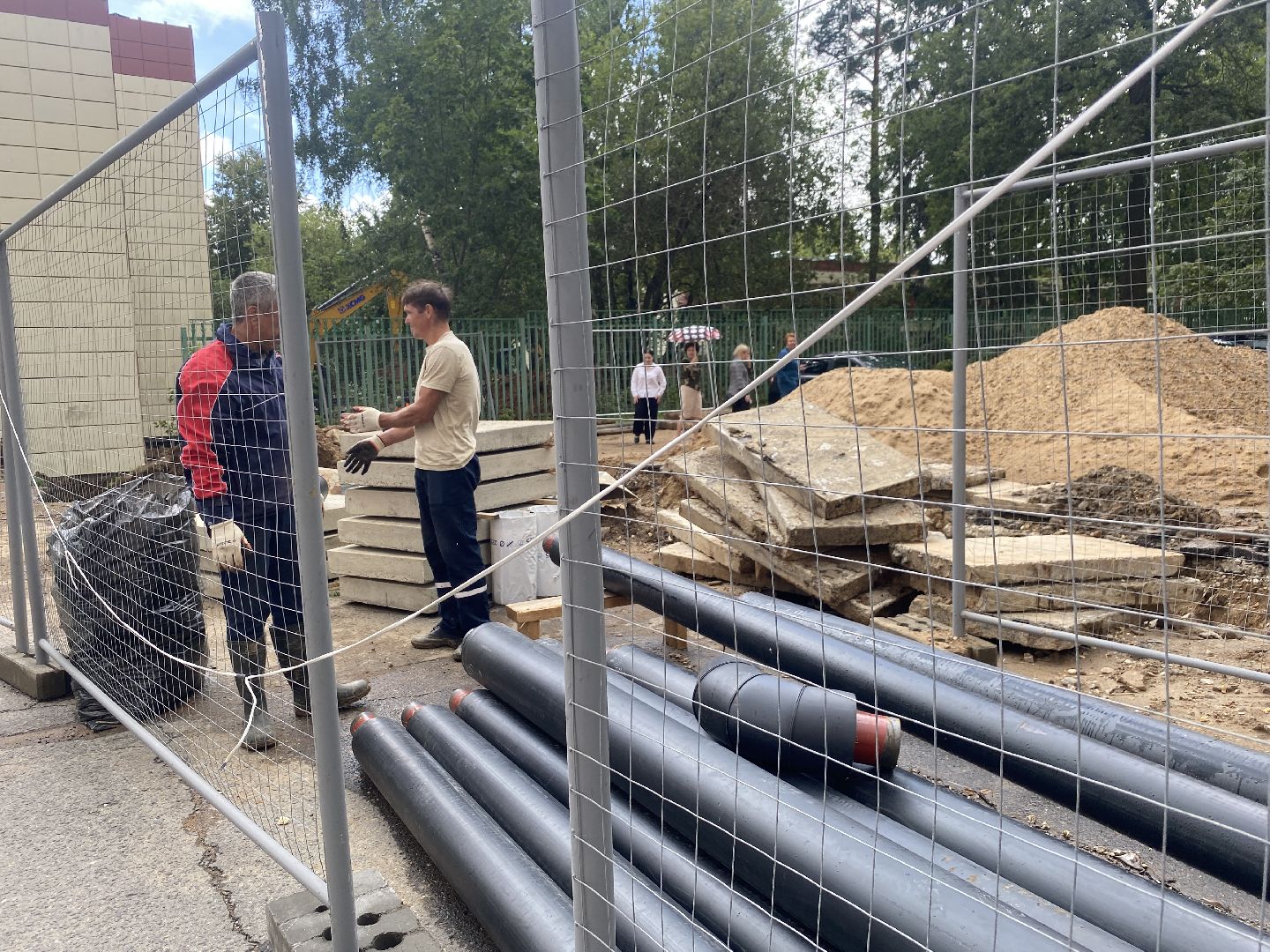 ремонт трубопровода, капремонт сетей отопления, капремонт сетей во власихе, отопление школа Попова, замена труб отопления,