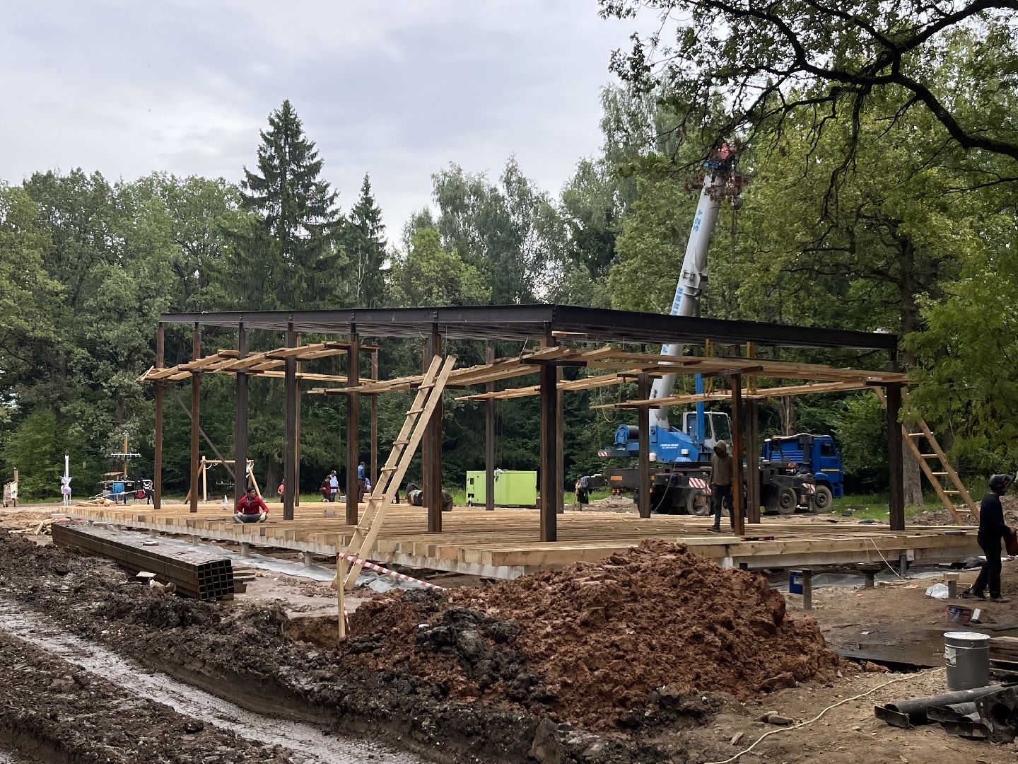 наро-фоминский городской округ, апрелевка, лесопарк дубки, благоустройство 2024, парки в лесу,