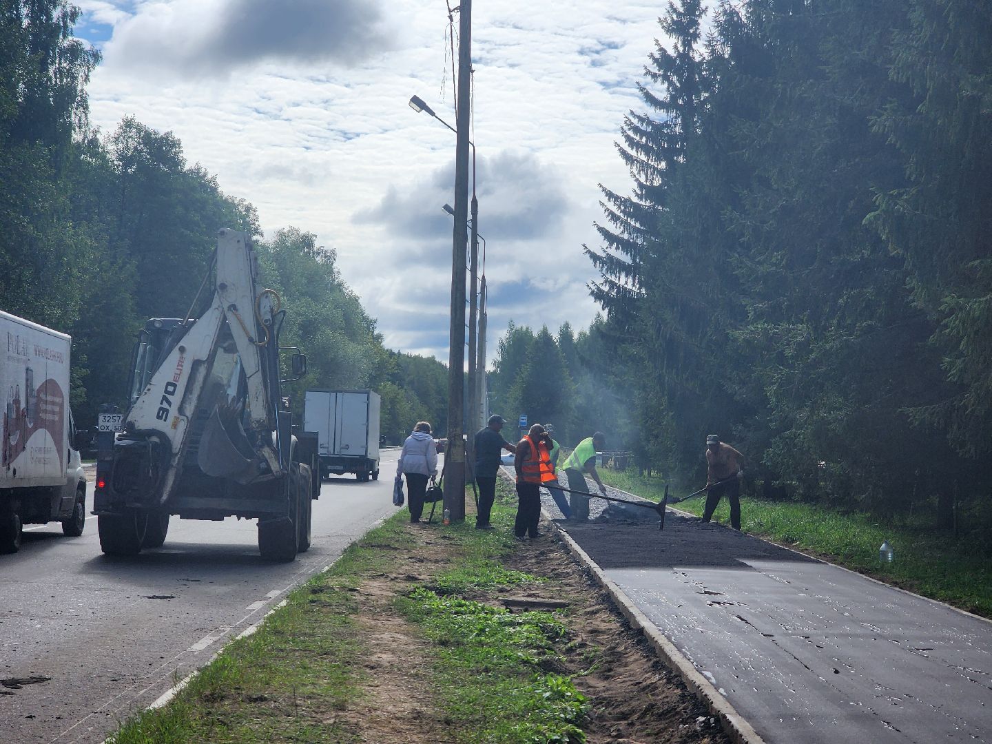 Дубна, Укладка асфальта, Асфальт, Тротуар, Ремонт тротуара, Благоустройство,