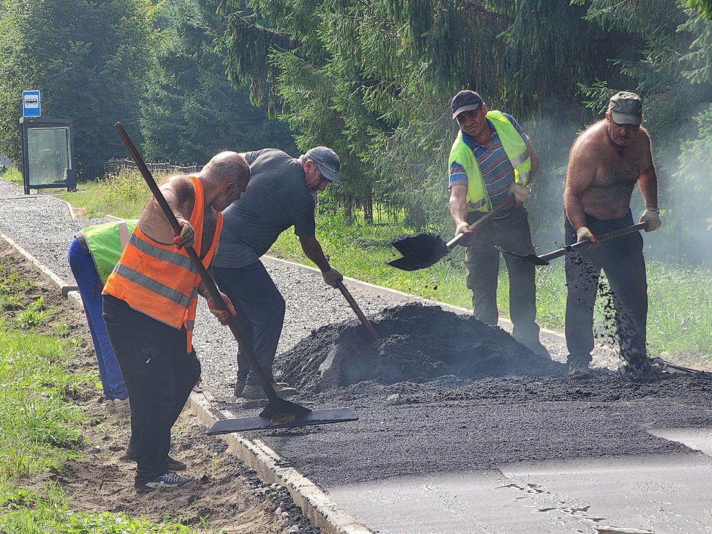 Дубна, Укладка асфальта, Асфальт, Тротуар, Ремонт тротуара, Благоустройство,