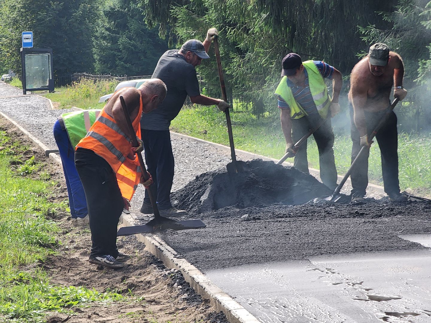 Дубна, Укладка асфальта, Асфальт, Тротуар, Ремонт тротуара, Благоустройство,