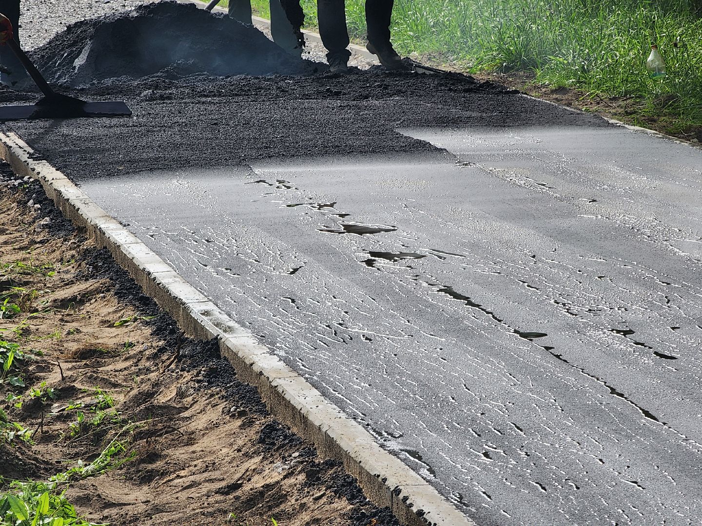Дубна, Укладка асфальта, Асфальт, Тротуар, Ремонт тротуара, Благоустройство,