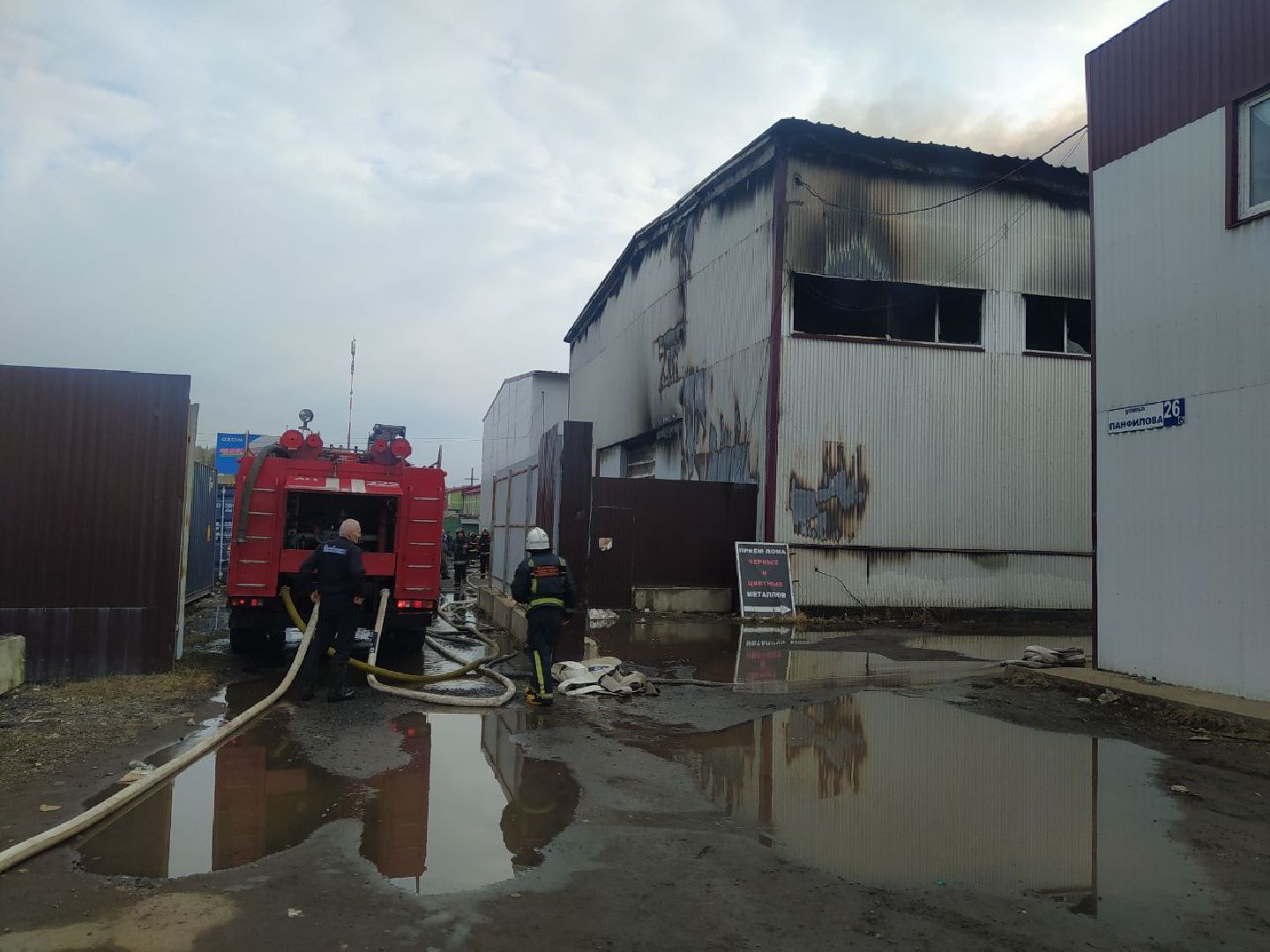 Нахабино, пожар, ЧП, Склад, Возгорание