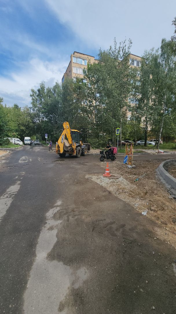 долгопрудный, дорожная подушка, укладка асфальта, ремонт дорог, Улица Молодежная, жк бригантина,