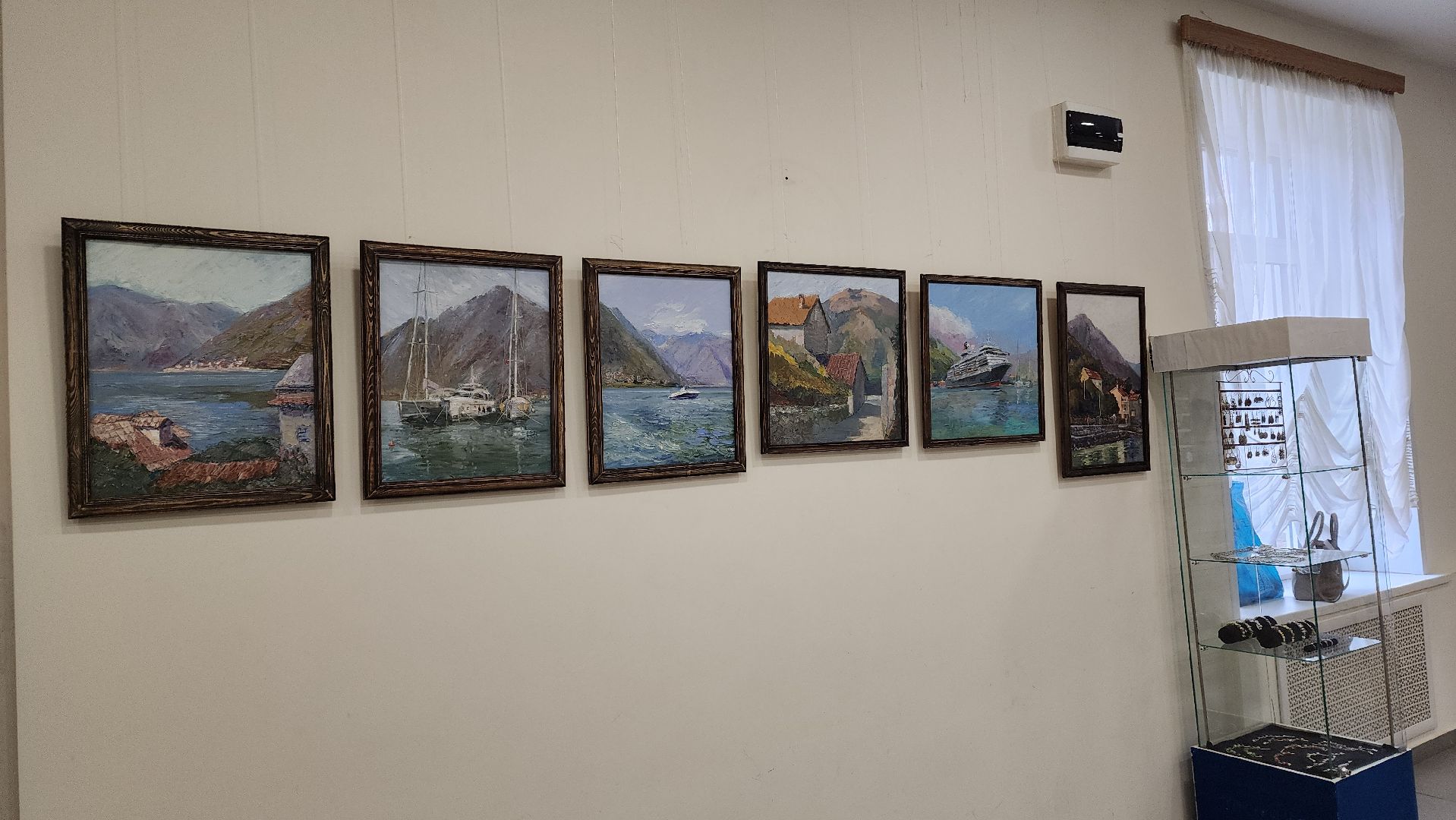 художественная выставка, живопись, художник-педагог, море, картины маслом, детское творчество, пейзаж,