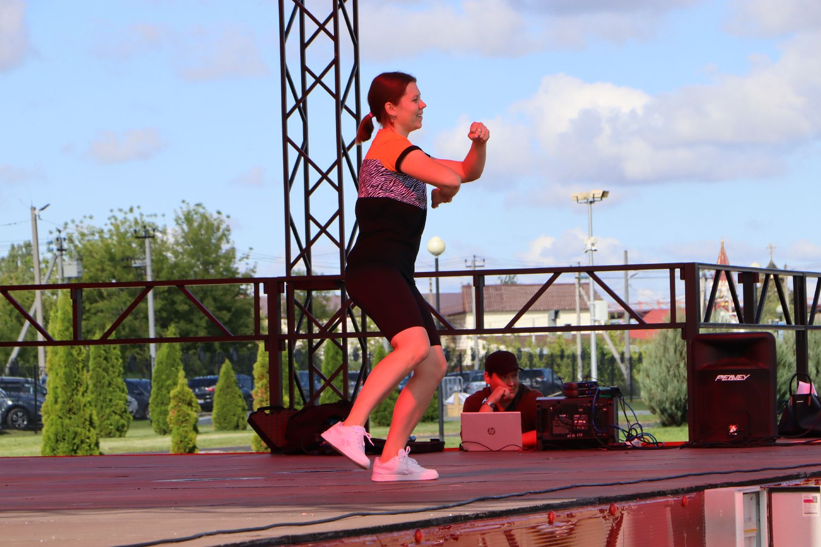 День физкультурника, парк Серебряный, Серебряные Пруды, зарядка,