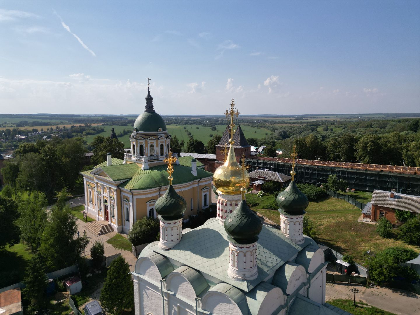 видео с коптера, зарайск, кремль,