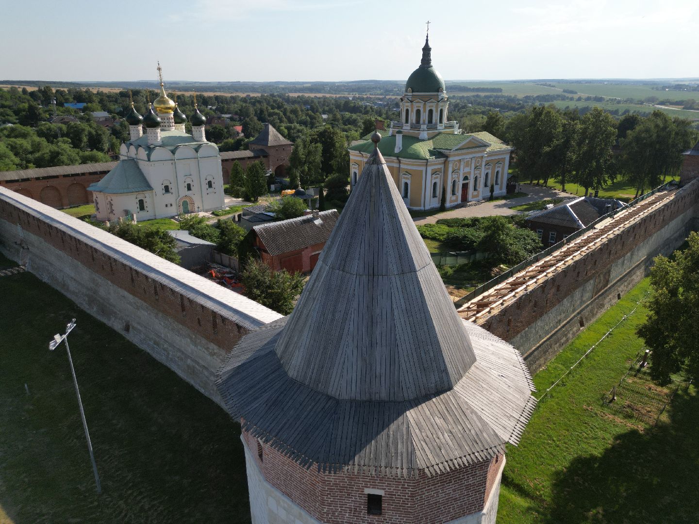 видео с коптера, зарайск, кремль,